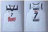 Real Madrid 7 Luka Doncic White Black Basketball Home Jersey,baseball caps,new era cap wholesale,wholesale hats